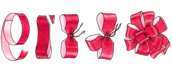 Kaip padaryti atspalvį iš satino juostelės savo rankomis