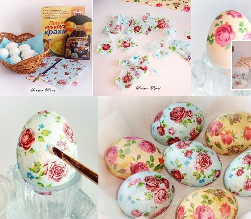 Velykų decoupage kiaušiniai