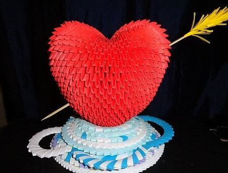 Kaip padaryti origami iš popieriaus širdies, video