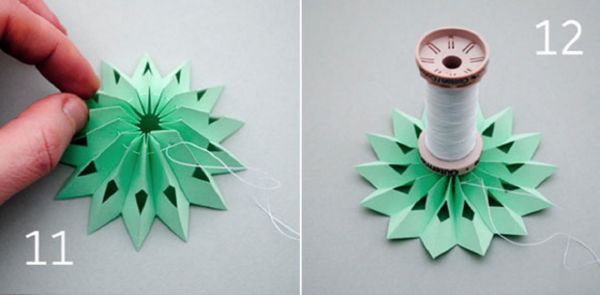 Gražus snaigės, skirtos 2017 m. Naujuosius metus, su savo popieriaus rankomis - diagramos ir nuotraukos etapais. Meistriškumo kursai vaikams didelėse snieglenčių origami technikoje