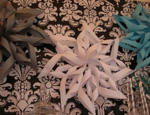 Gražus snaigės, skirtos 2017 m. Naujuosius metus, su savo popieriaus rankomis - diagramos ir nuotraukos etapais. Meistriškumo kursai vaikams didelėse snieglenčių origami technikoje