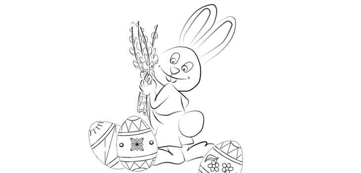 Dažymas Easter Bunny