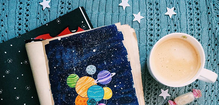 Astronautikos dienos piešinys