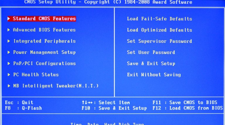 BIOS langas
