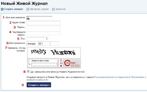 Kaip padaryti LJ? Registracija LiveJournal