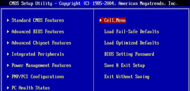 BIOS langas