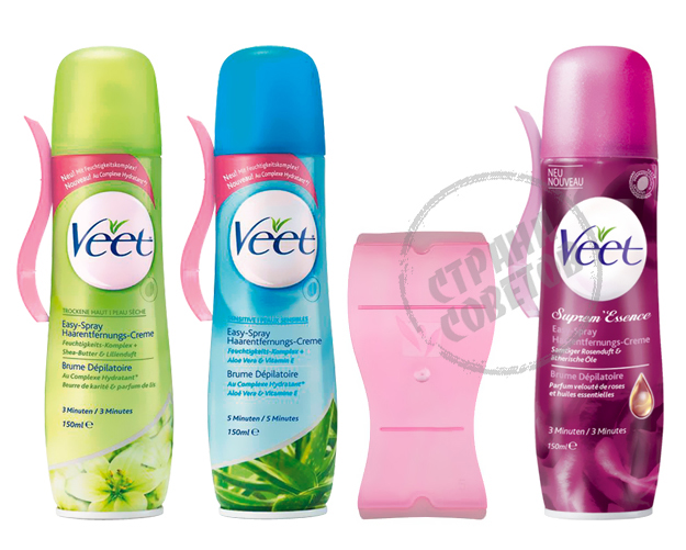 Veet kremo purškimas depiliacijai