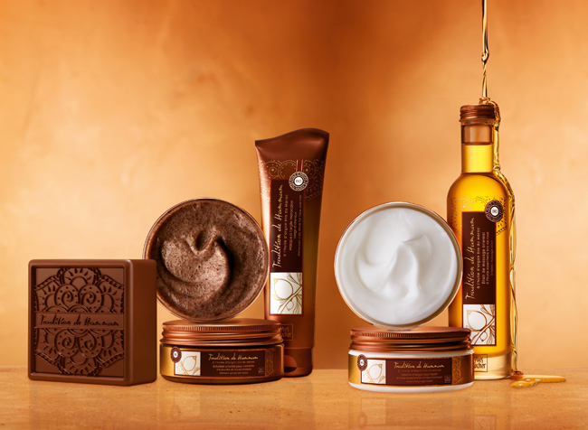 Yves Rocher TRADITION DE HAMMAM muilas, eksfoliantas, kaukė, balzamas, eliksyras