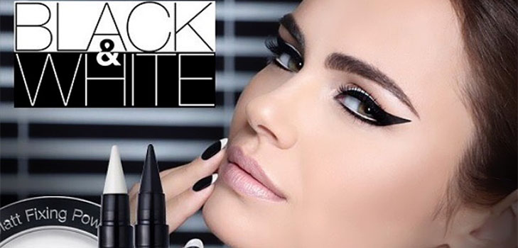 "Black & White": makiažo rinkinys "Isadora" "Monochrome Look"