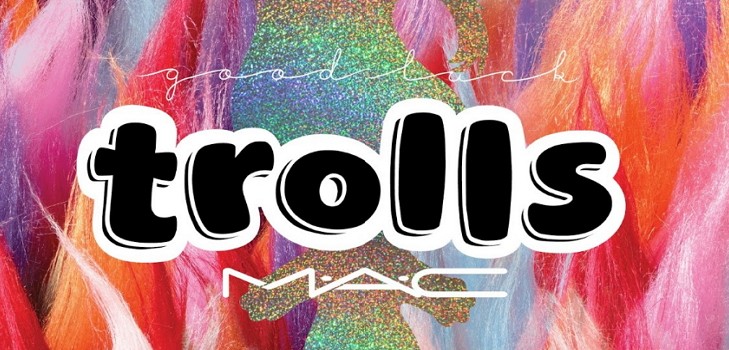 Glamorinis trolis: dekoratyvinis "MAC Good Luck Trolls" kolekcija