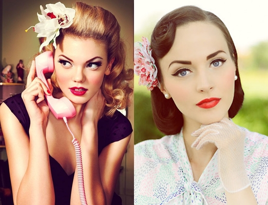 Kaip sudaryti makiažą pagal pin-up stilių: nuotrauka