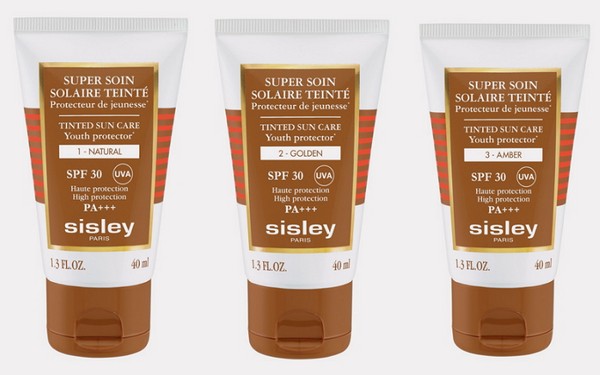 Įdegis iš buteliuko: nuo saulės nuo spuogų atspalvio atspalvio "Sisley Tinted Sun Care"