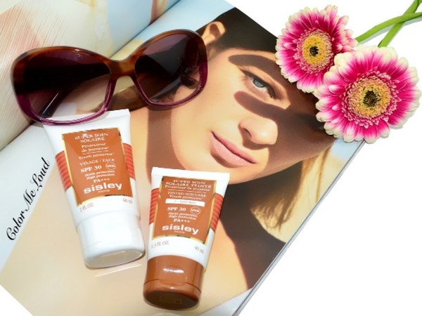 Įdegis iš buteliuko: nuo saulės nuo spuogų atspalvio atspalvio "Sisley Tinted Sun Care"