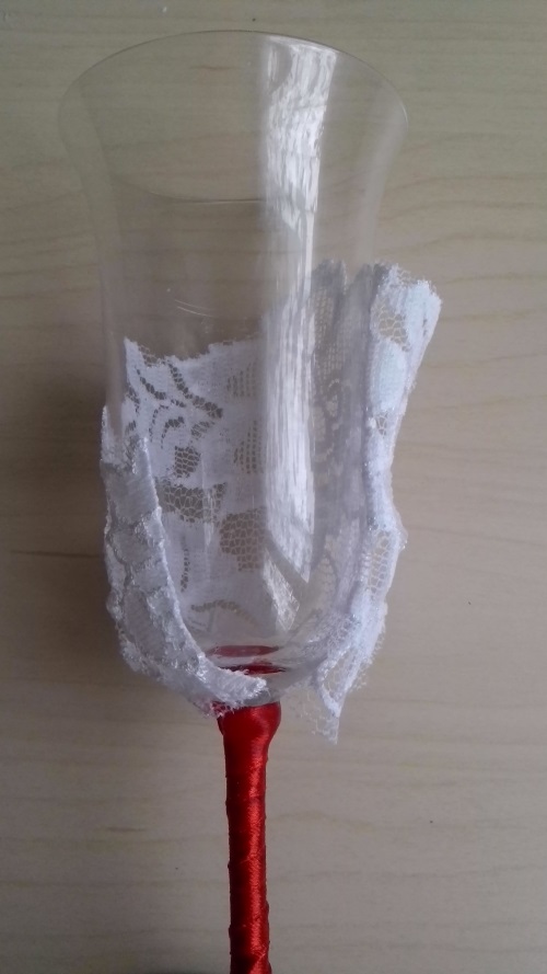 Vestuvinių akinių apdaila