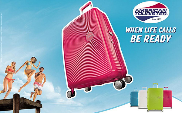 Vasara kelyje: ryškūs lagaminai American Tourister Soundbox