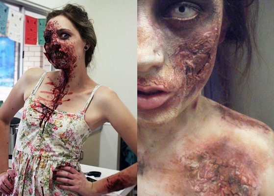 Zombie Makeover for Halloween: nuotrauka, vaizdo kaip padaryti savo rankas