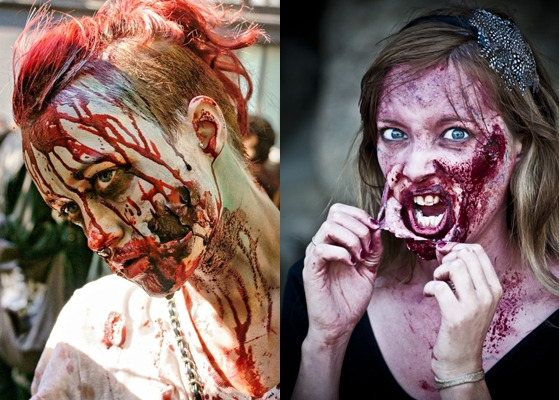 Zombie Makeover for Halloween: nuotrauka, vaizdo kaip padaryti savo rankas