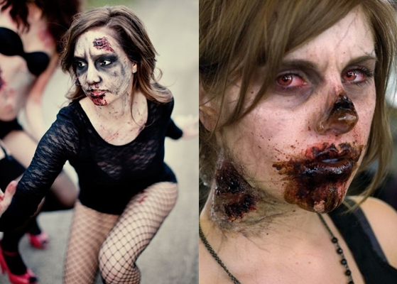 Zombie Makeover for Halloween: nuotrauka, vaizdo kaip padaryti savo rankas
