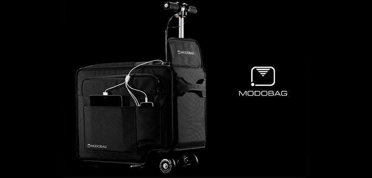 "Modobag" ryškiems kelionėms: pirmas motorizuotas lagaminas