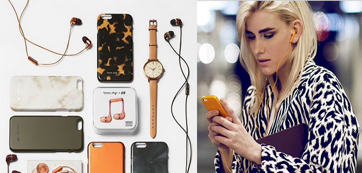 Švedijos duetas: priedų rinkinys "Happy Plugs x H & M"