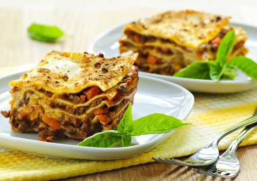 Skanus ir greitas šventinis vakaras vasario 23 d., Lasagna su grybais