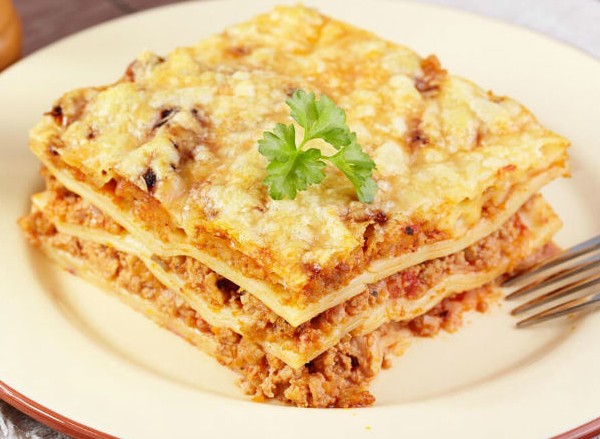 Skanus ir greitas šventinis vakaras vasario 23 d., Lasagna su grybais