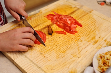 Nuotrauka apie salotų receptas iš keptų baklažanų ir pomidorų