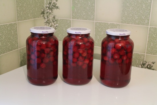 Aromatinis kompotas iš vyšnios žiemai - receptas