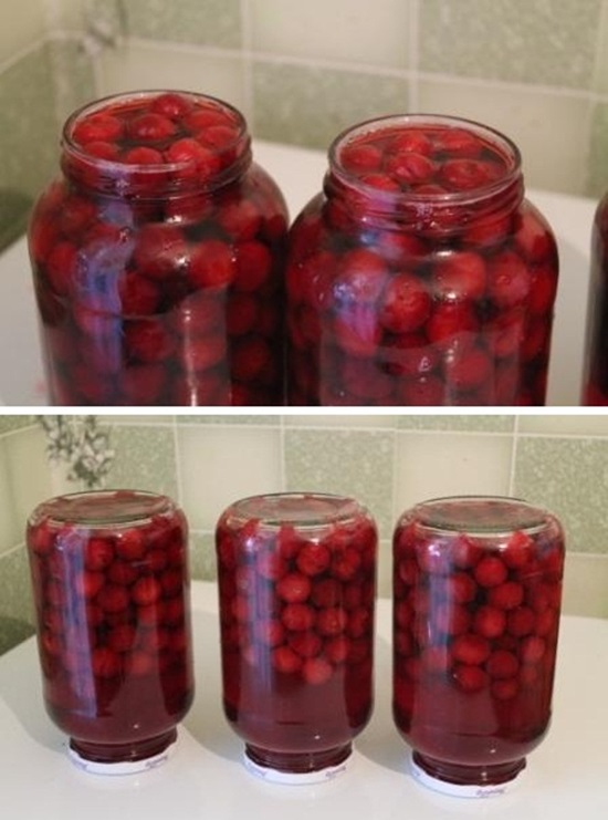Aromatinis kompotas iš vyšnios žiemai - receptas